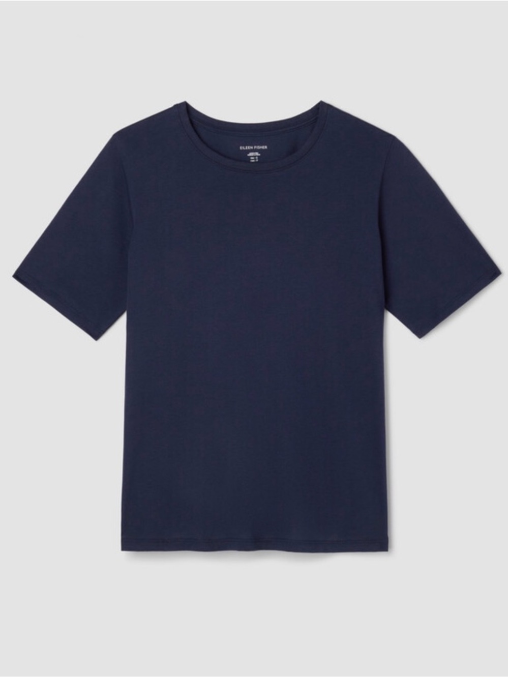 Eileen Fisher Deep Navy Organic Pima Cotton Tee